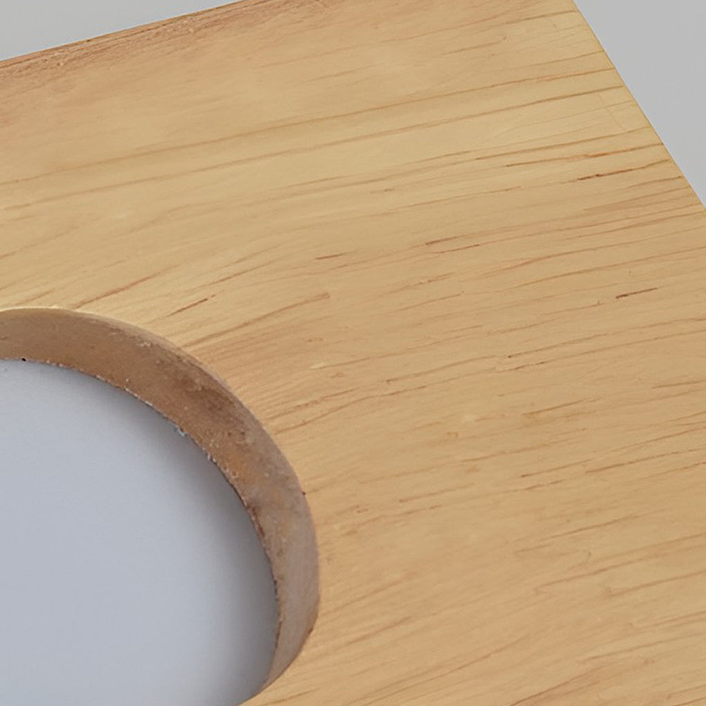 Rectangular Wood LED Wall Sconce Mirror Light Nordic Minimalist