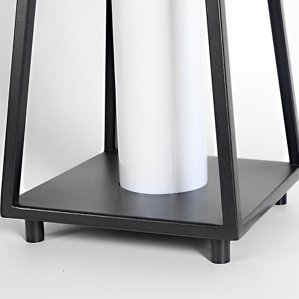 Modern Black LED Outdoor Floor Lamp with Handle – Portable Lantern