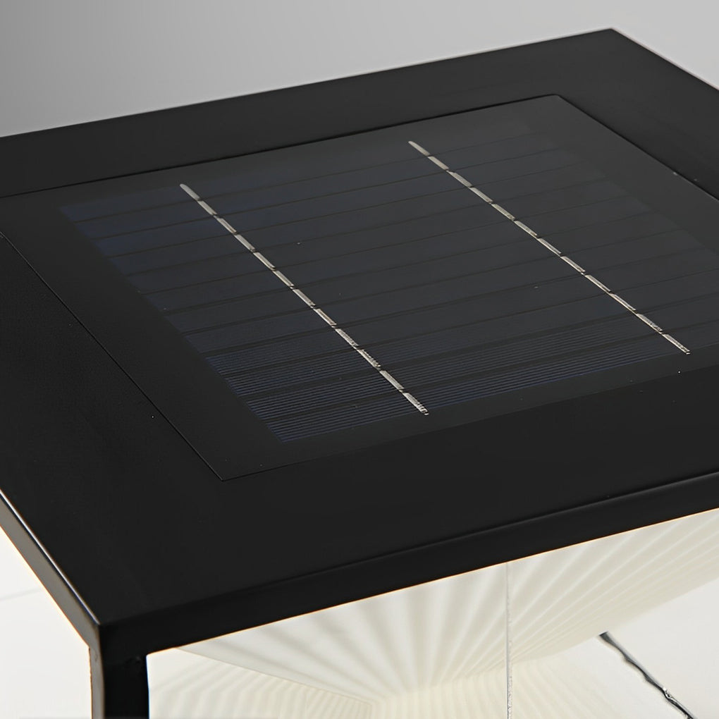Modern Solar Fence Post Light – Hourglass LED Outdoor Pillar
