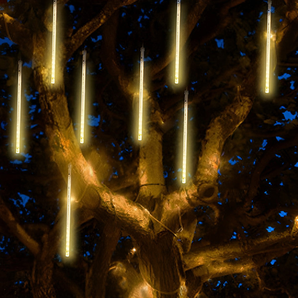 Solar LED Meteor Shower Rain Lights Waterproof Outdoor Tree Decor