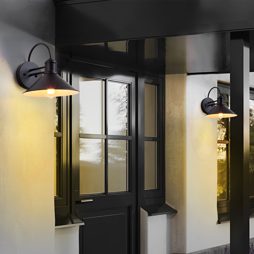 Conical Iron Waterproof Industrial Outdoor Wall Lamp