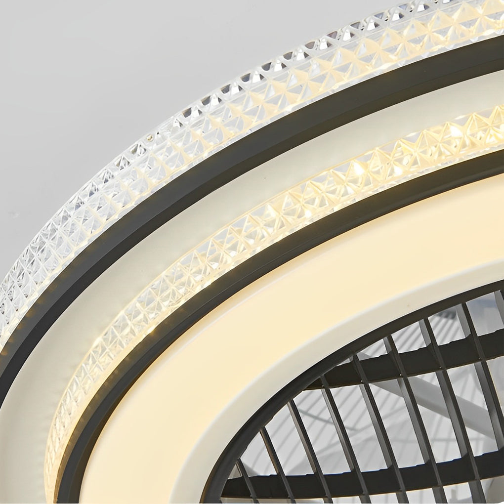 Modern Bladeless LED Ceiling Fan Light with Remote Control