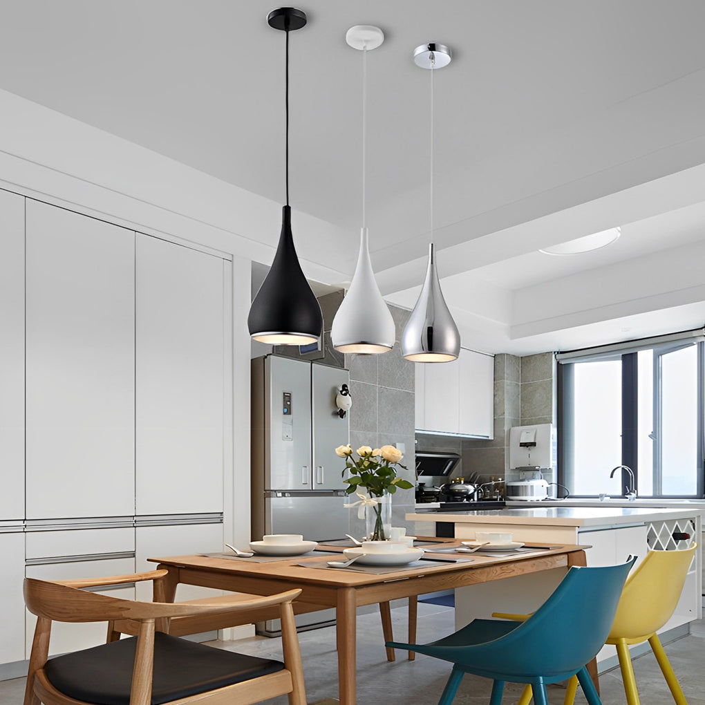 Modern Aluminum Pendant Light with Polished Finish