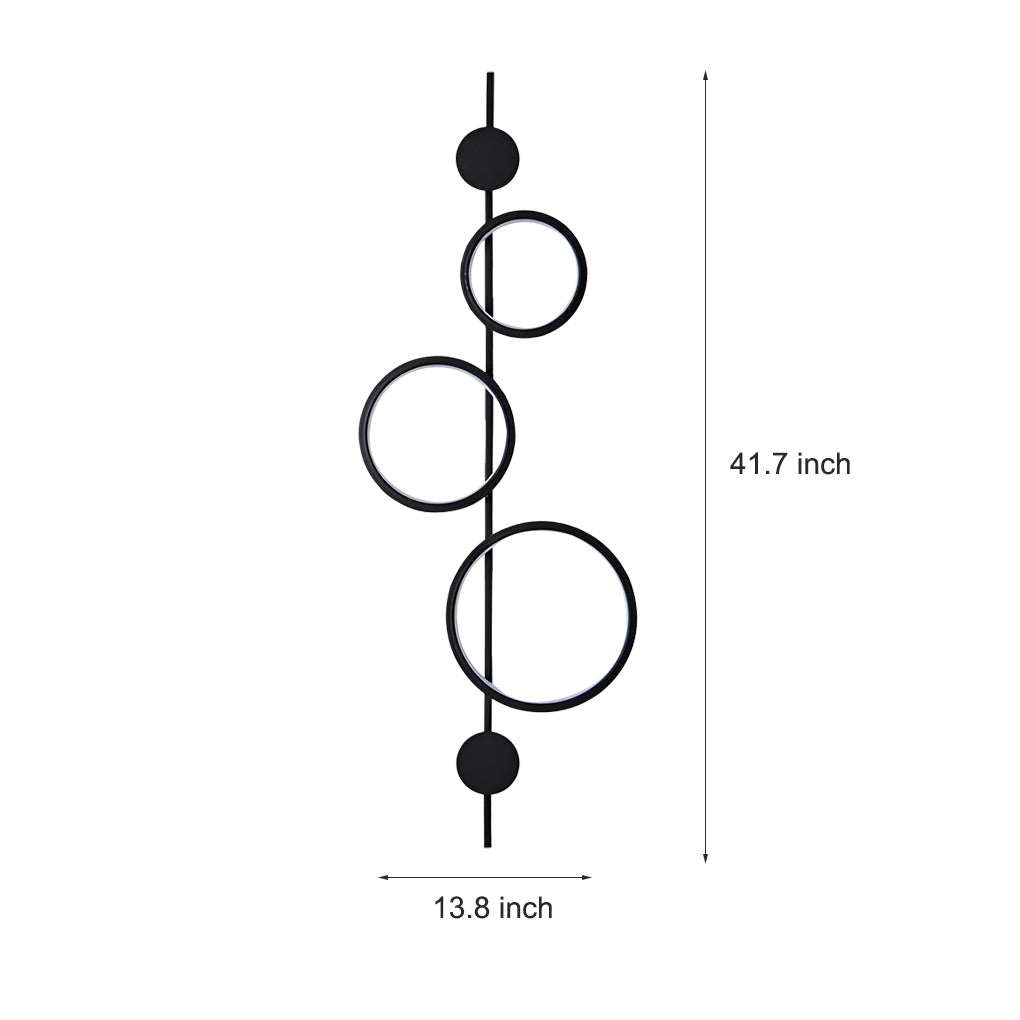Modern Circular LED Wall Sconce with Artistic Strip Design