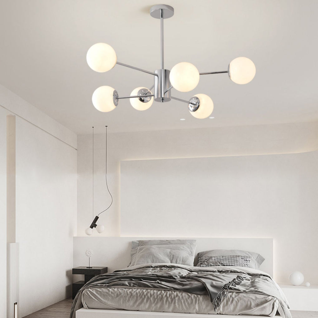 Modern Glass Molecular Chandelier with 3-Step Dimming