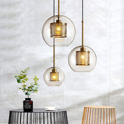 Modern Glass LED Pendant Light Industrial Kitchen Island Ceiling