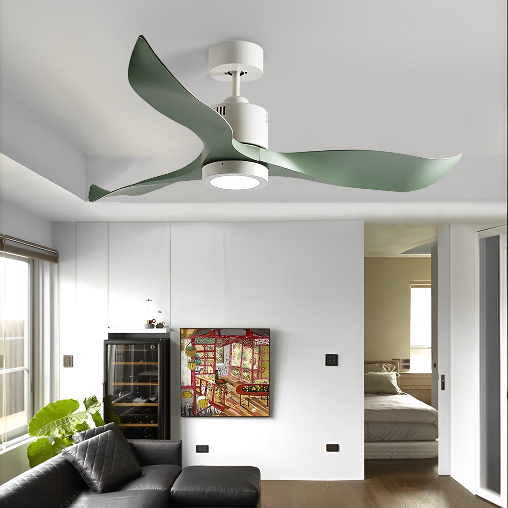 Modern 3-Blade Ceiling Fan with LED Light & Remote Control