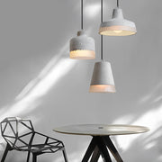 Industrial Cement Pendant Light – Modern Minimalist Chandelier