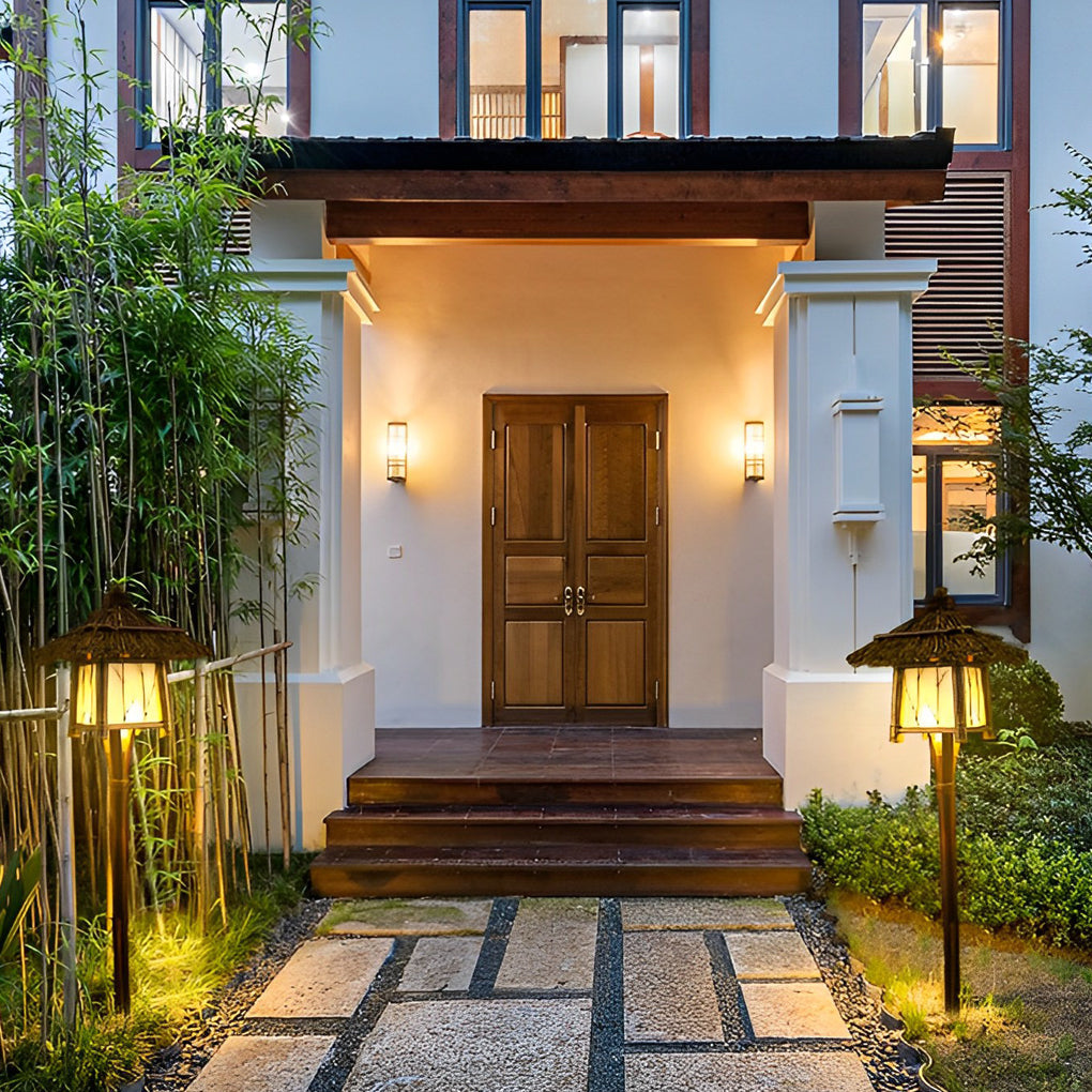 Bamboo Branch Pattern Lantern Outdoor Hanging & Post Light