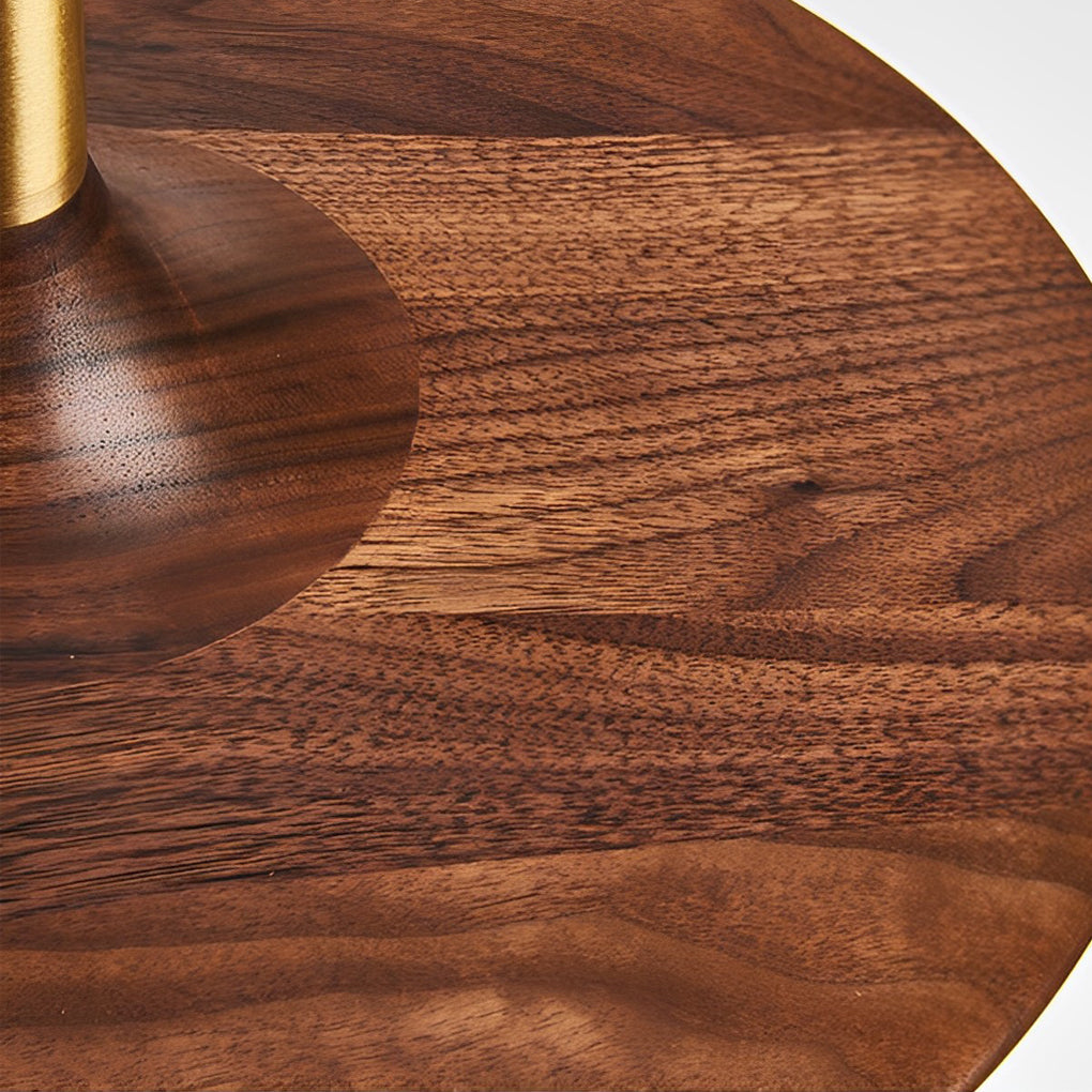 Flying Saucer Walnut Wood LED Pendant Light Modern Minimalist