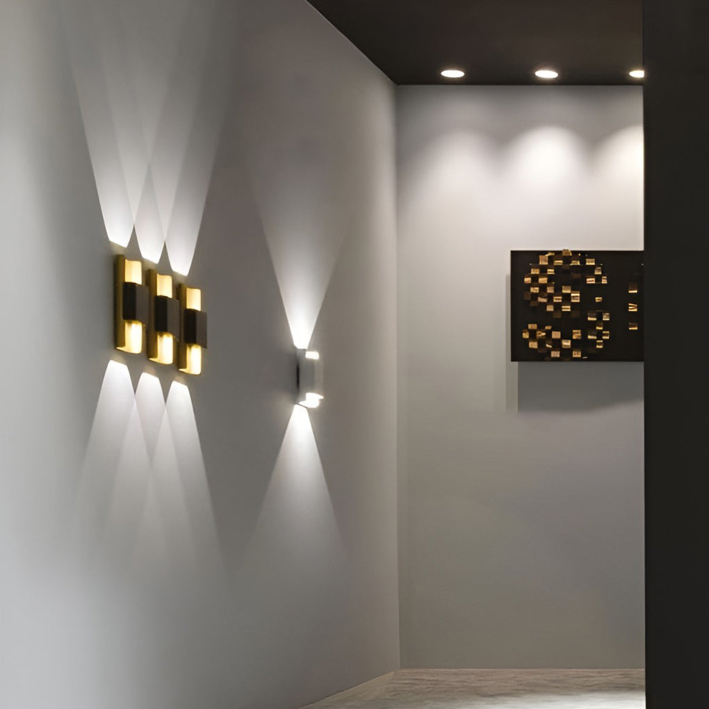 Modern Aluminum Up Down Outdoor Wall Light - Waterproof LED Sconce