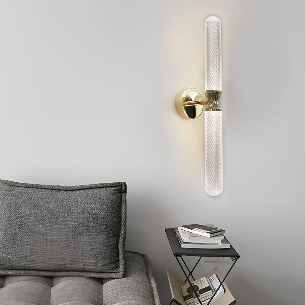 Modern LED Strip Wall Sconce with 3-Step Dimming - Acrylic & Metal