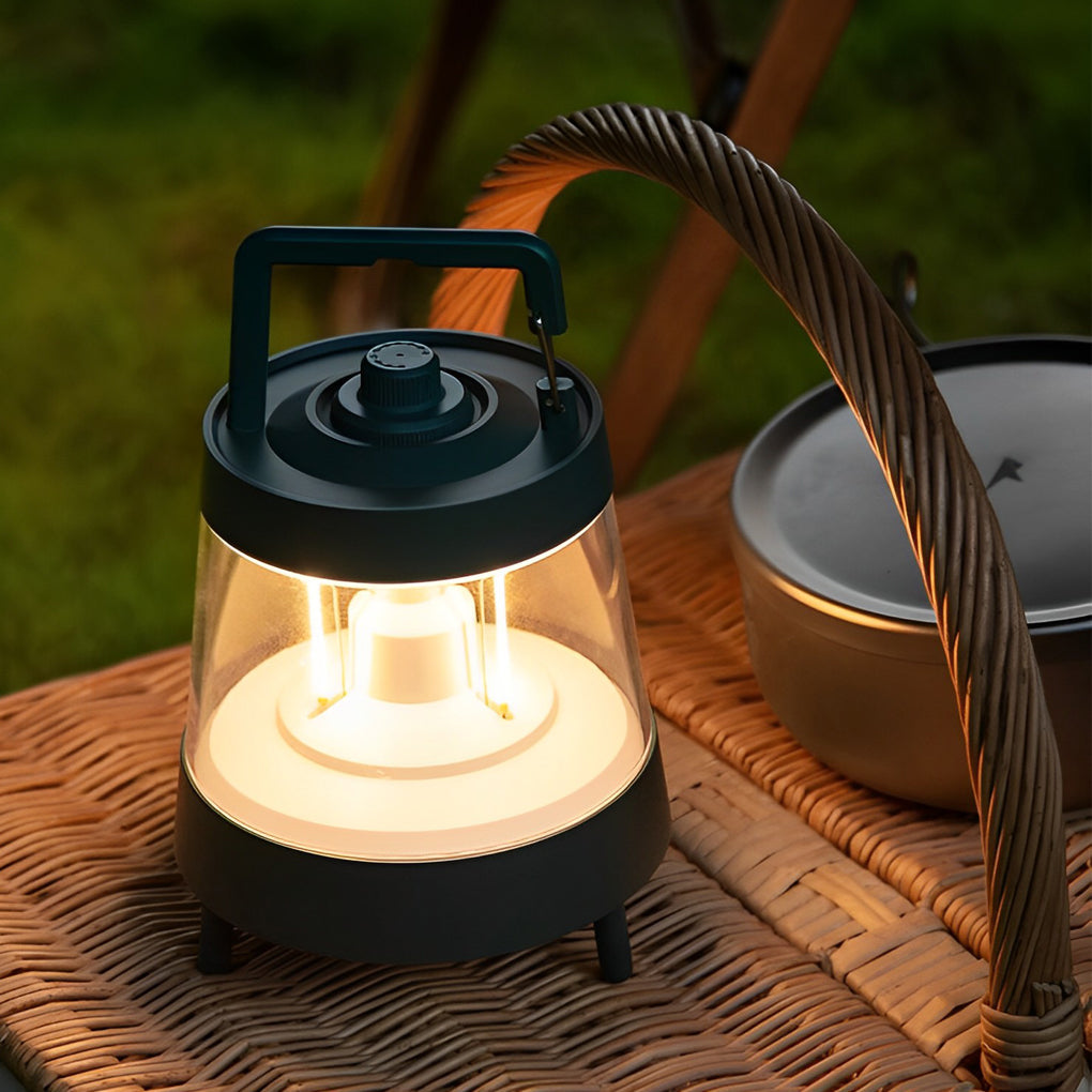 Rechargeable LED Outdoor Camping Lantern with Power Bank - Green