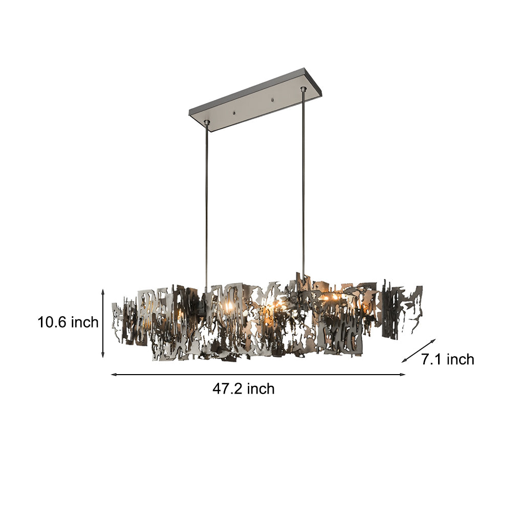 Modern Hollow Metal LED Chandelier for Dining Room