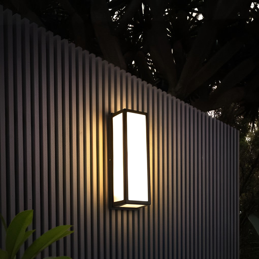Modern Black Waterproof Motion Sensor LED Outdoor Wall Light
