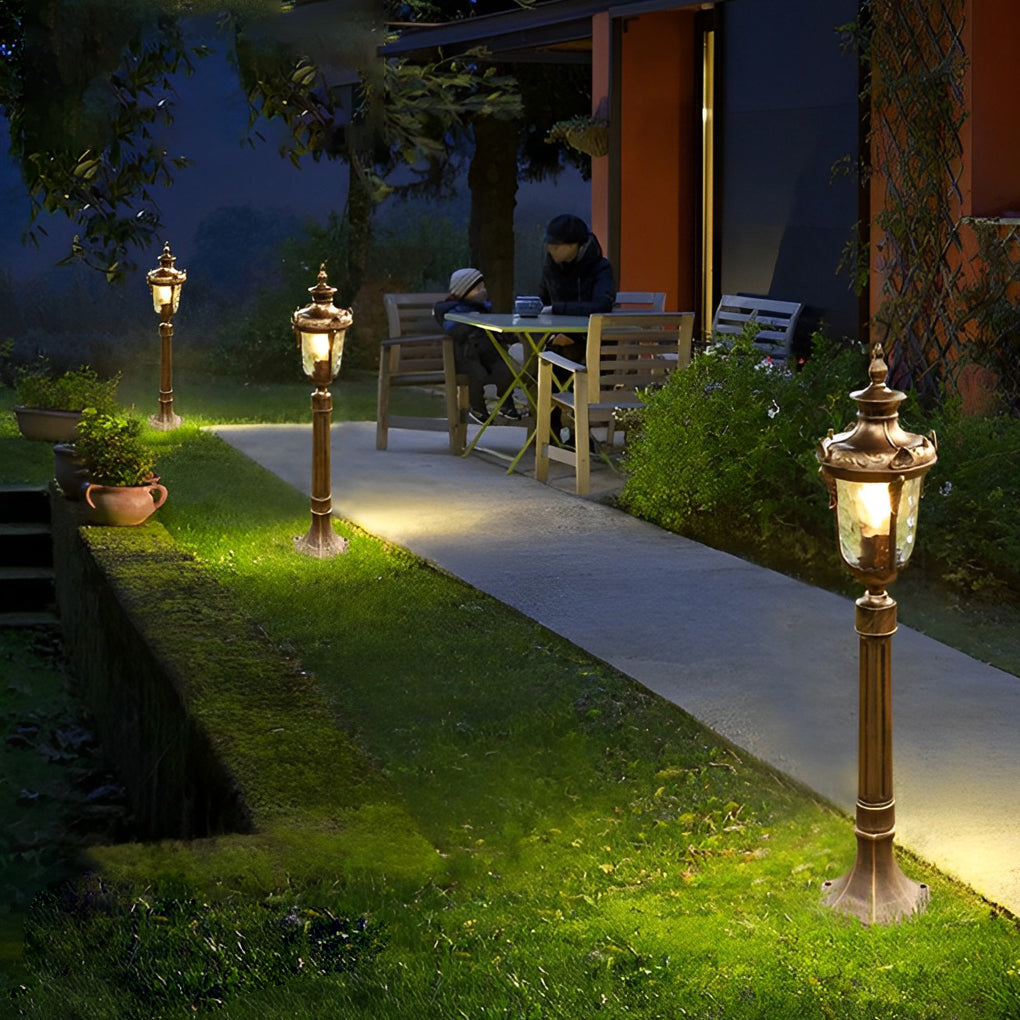 Industrial Outdoor Pathway Light Die-Cast Aluminum Glass Lamp