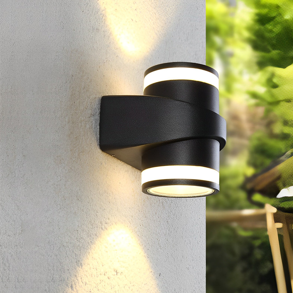 Modern LED Outdoor Wall Light - Black Aluminum Waterproof Sconce