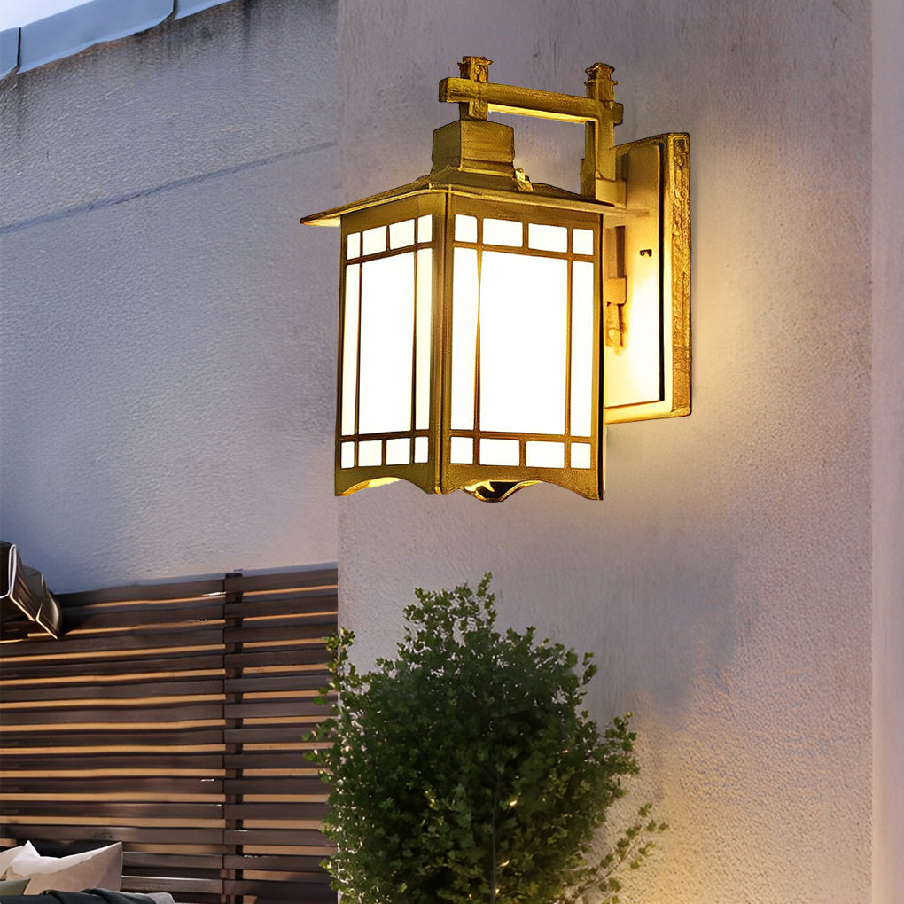 Solar LED Outdoor Wall Lamp with Remote - Modern Industrial Design