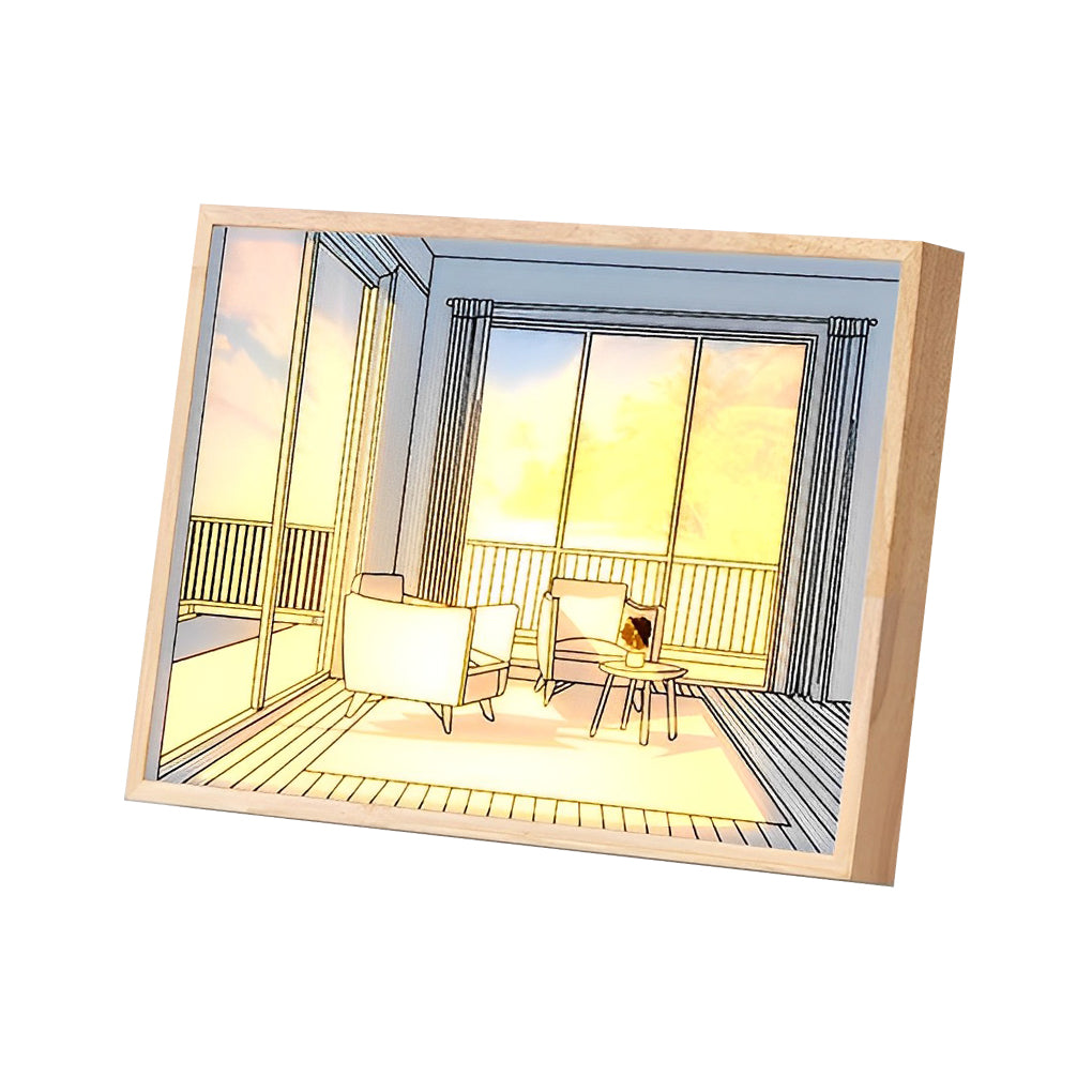 Dimmable LED Sunshine Painting Night Light with Touch Control
