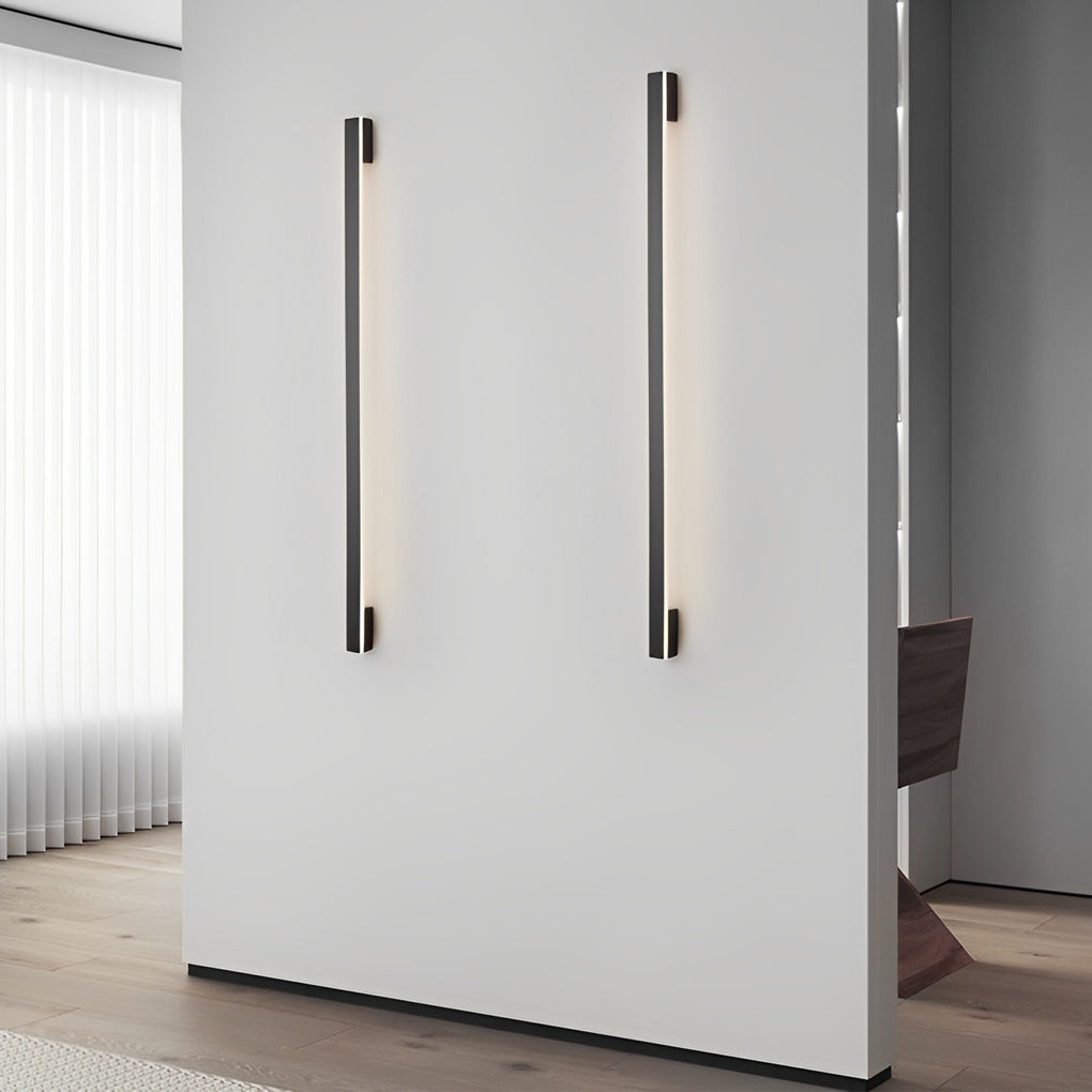 Modern Linear LED Wall Lamp with Three-Step Dimming - Copper & Acrylic
