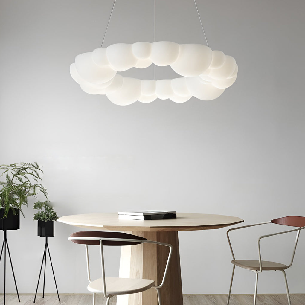 Cloud Shaped LED Ceiling Light with Stepless Dimming & Remote Control