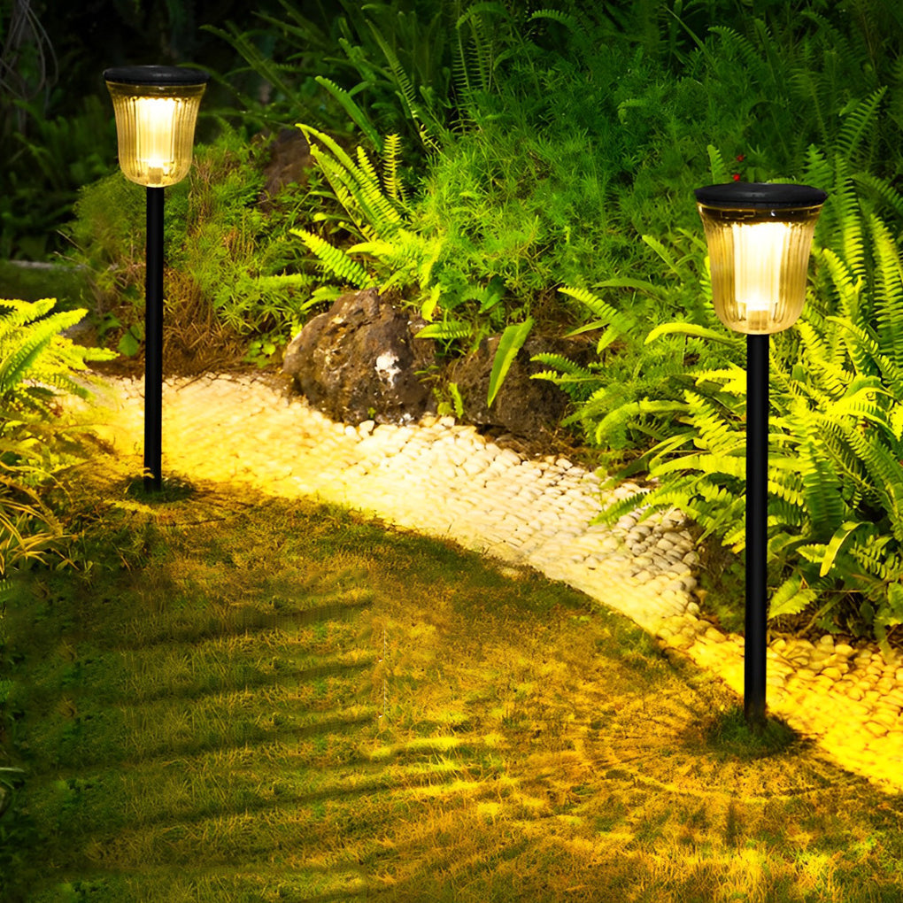 Solar Motion Sensor Lawn Lights Set of 2 - Waterproof LED Outdoor