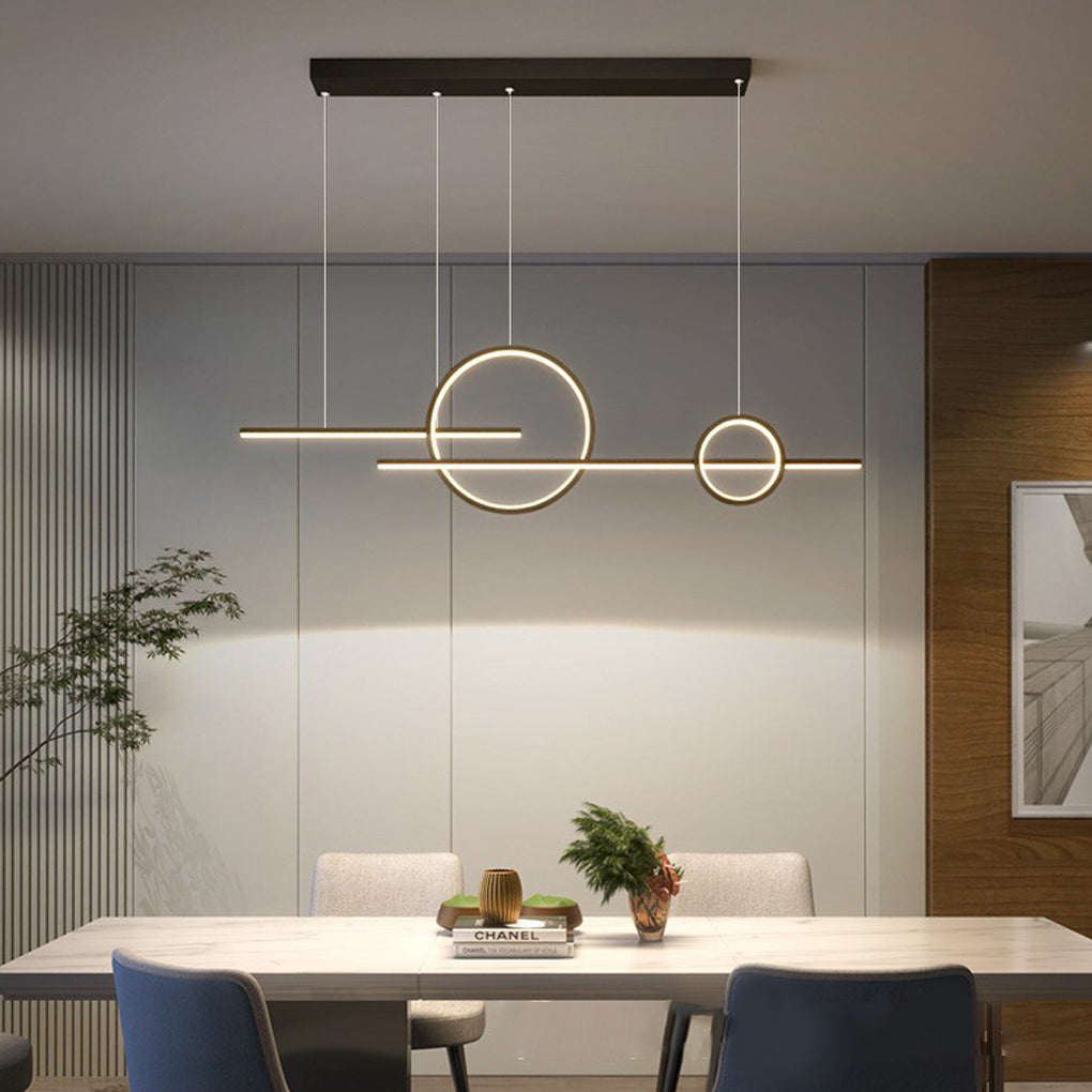 Modern Circular LED Pendant Light with Stepless Dimming
