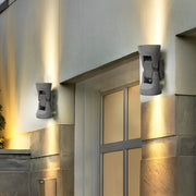Rotating LED Up Down Outdoor Wall Light - Modern Aluminum