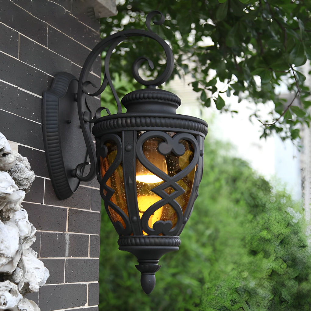 Retro Bubble Glass Outdoor Wall Light – Waterproof Aluminum
