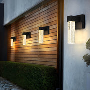 Crystal Black Modern Outdoor Wall Lamp 10W LED Waterproof Light