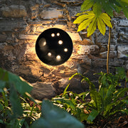Round Lunar Crater Stone LED Outdoor Wall Lamp - Industrial