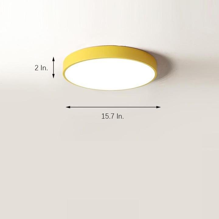 Modern Round LED Flush Mount Ceiling Light - Customizable Colors