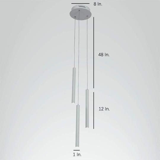 3-Light Adjustable LED Pendant Light Set – Modern Aluminum Island