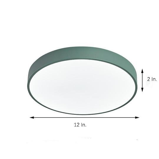 Ultra-Thin Round LED Ceiling Light Flush Mount Wood Frame