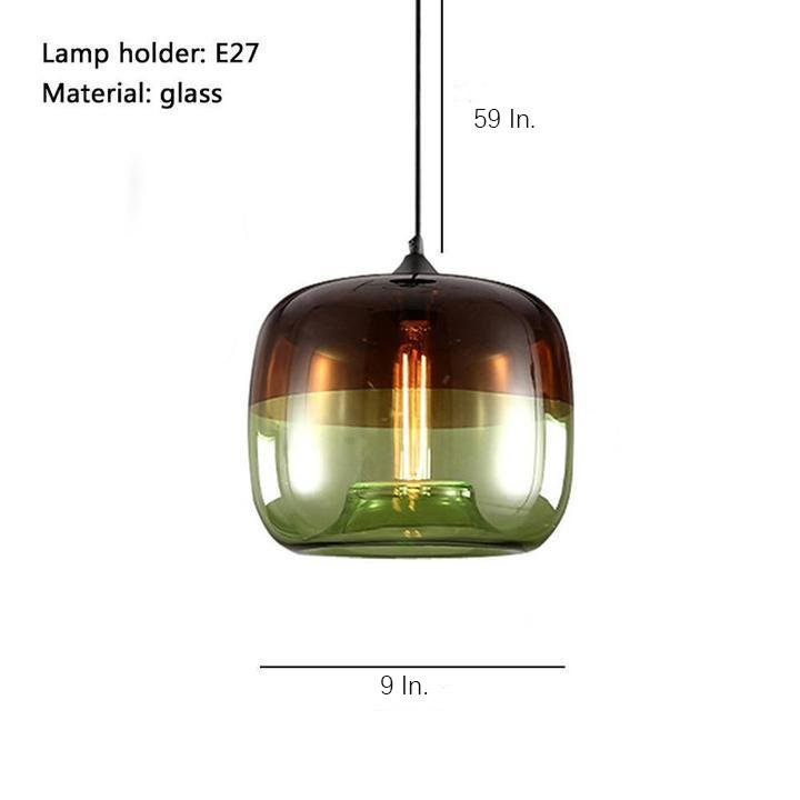 Stained Glass Globe Pendant Light Artistic Multicolor Dining Fixture