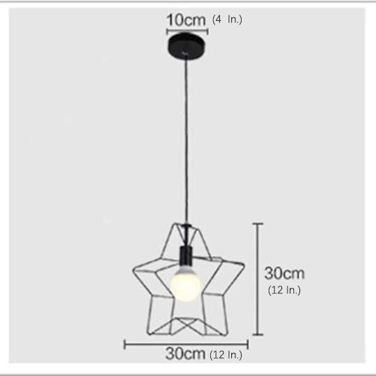 Modern Star Pendant Light Metal Ambient Lighting Fixture