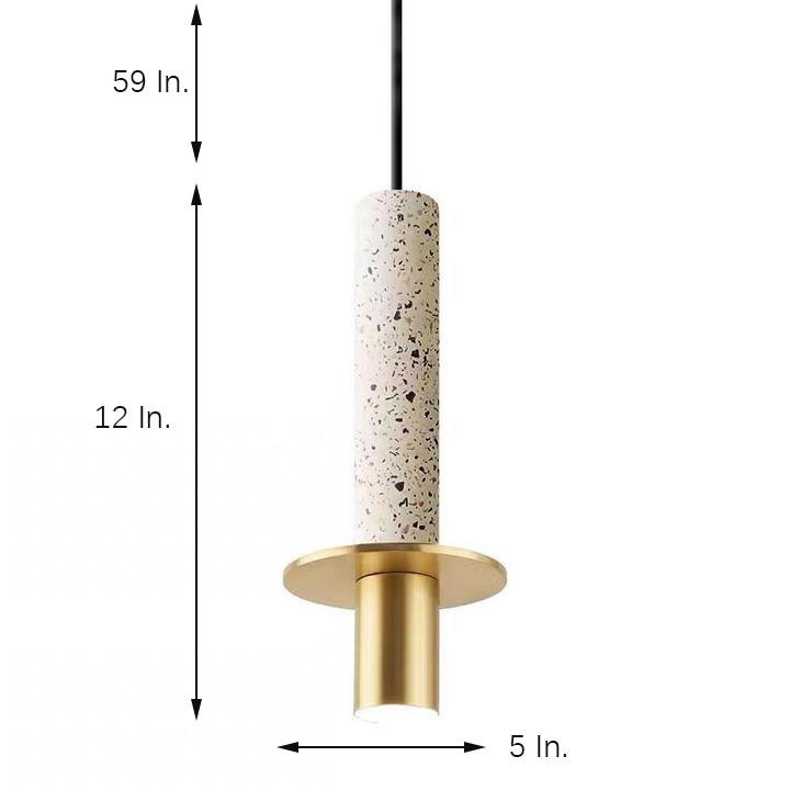 Classic Cylindrical Glass Pendant Light with LED