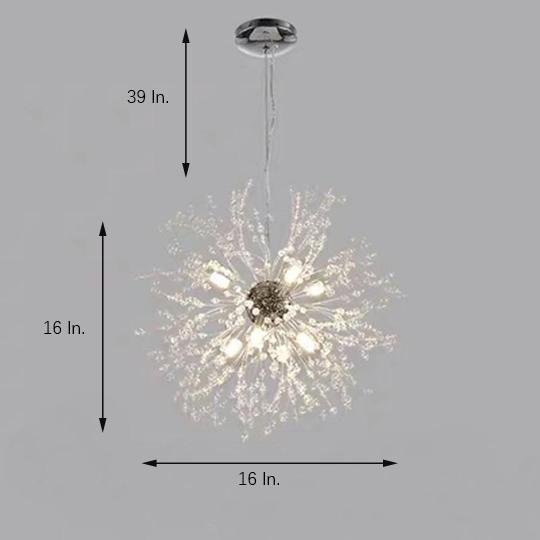 Modern Globe Crystal Chandelier 8-Light Pendant Ceiling Light