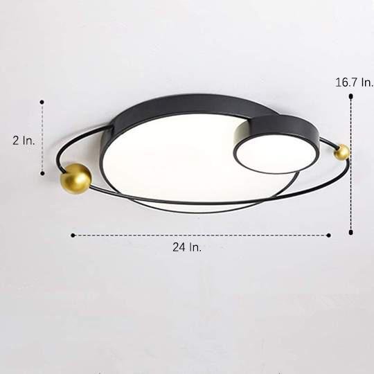 Circle Globe Flush Mount LED Ceiling Light – Dimmable Modern Design