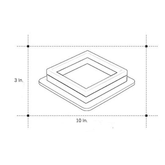 Modern Square LED Flush Mount Ceiling Light Metal Acrylic