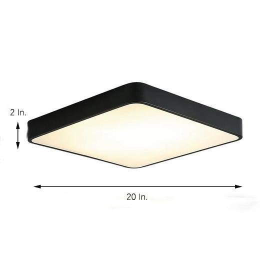 Square LED Flush Mount Ceiling Light Modern Metal Globe Design