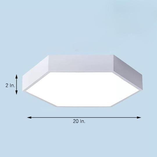 Hexagon LED Flush Mount Ceiling Light Modern Metal Design