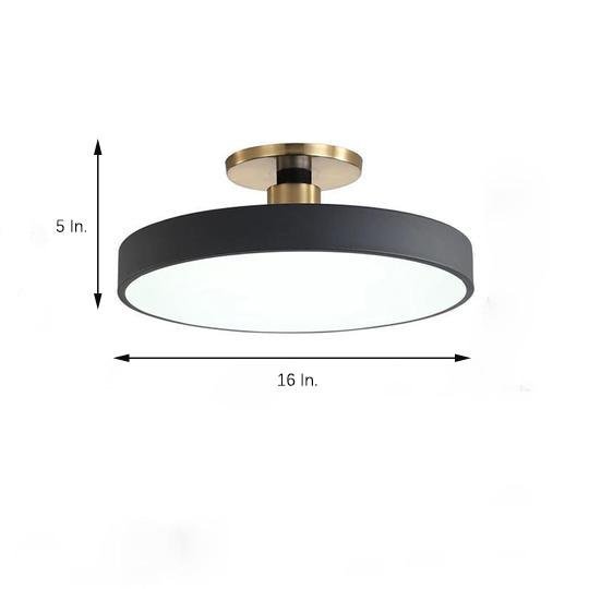 Modern LED Flush Mount Ceiling Light - Metal & Acrylic Globe Design