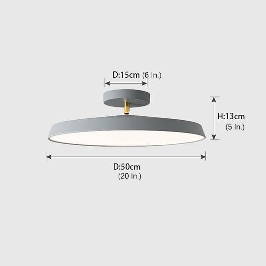 Adjustable Circular LED Semi-Flush Mount Ceiling Light