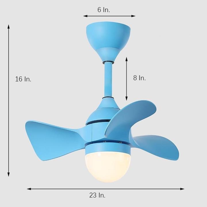 Dimmable Nordic LED Ceiling Fan Light with Remote Control