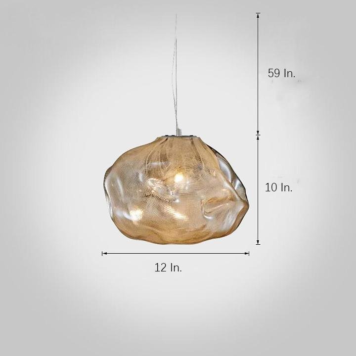 Industrial Glass Bubble Staircase Pendant Light