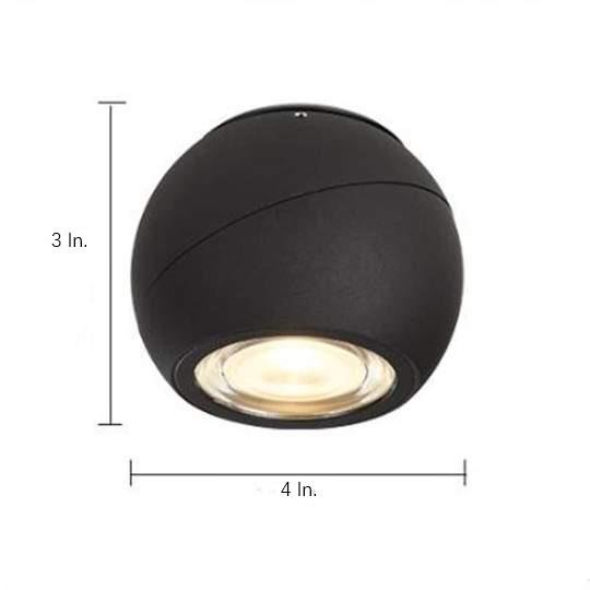 Minimalist Globe LED Flush Mount Ceiling Light | Aluminum Spotlight