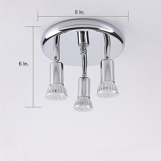 3-Light Geometric Metal Flush Mount Ceiling Light - Modern Industrial