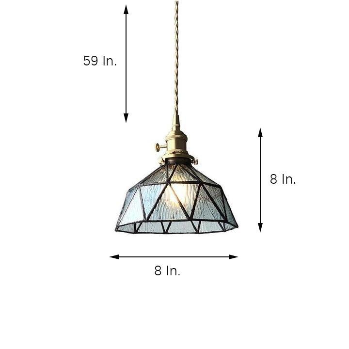 Nordic Glass Lantern Pendant Light – Vintage Ambient Ceiling Fixture