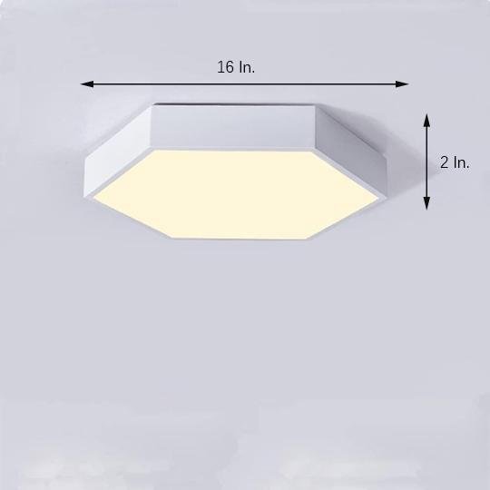 Geometric Hexagon LED Flush Mount Ceiling Light – Modern Dimmable